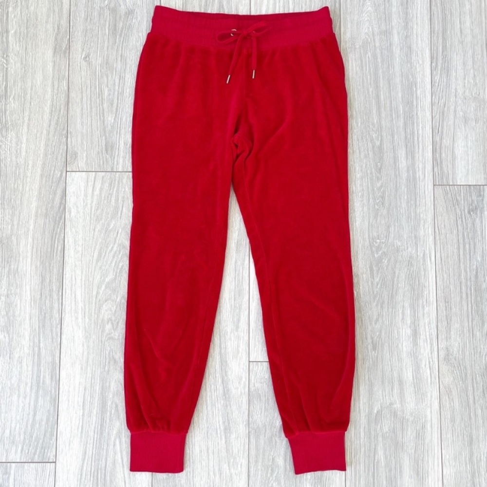 Red Velour Sweatpants/Trackpant